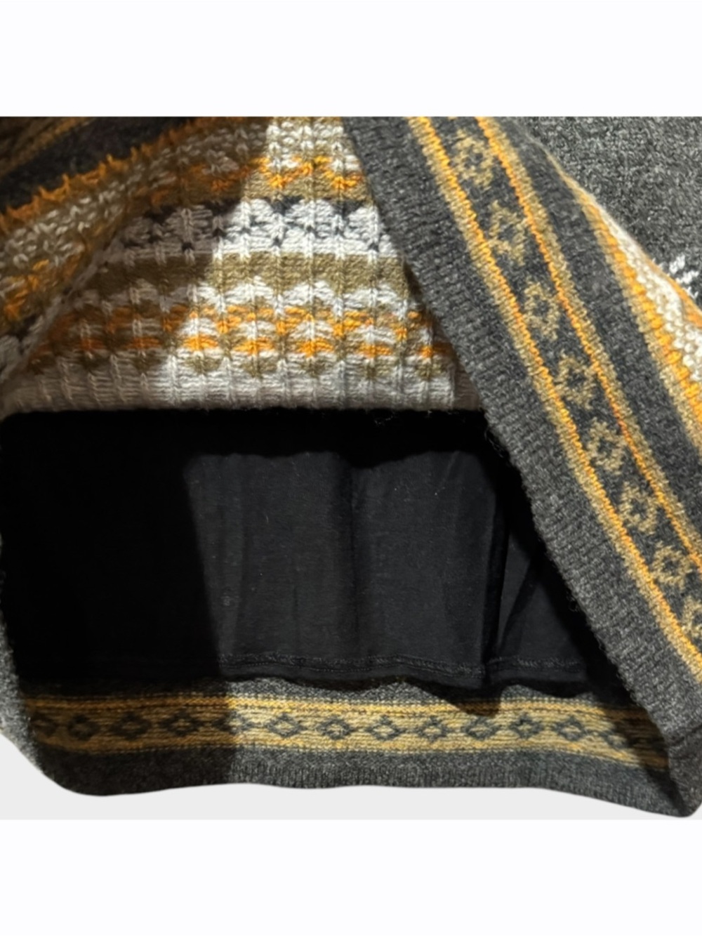 Everest Designs Women’s M Lambswool Fair Isle Knit Skirt Gray Nordic Wool - Picture 5 of 7